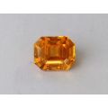 Natural Heated Orange Sapphire orange color octagonal shape 5.43 carats with GIA Report