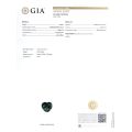 Natural Teal Green-Blue Sapphire heart shape 5.51 carats with GIA Report