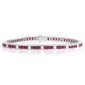 Natural Ruby 5.70 carats set in 18K White Gold Bracelet with 0.50 carats Diamonds 