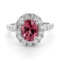 Burmese Spinel 2.00 carats set in 18K White Gold Ring with 0.96 carats Diamonds 