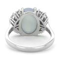 Natural Star Sapphire 10.97 carats set in Platinum Ring with 0.91 carats Diamonds
