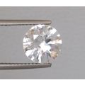 Natural Heated White Sapphire near coloress round shape 2.90 carats with GIA Report
