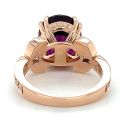 Natural Neon Purple Garnet 9.35 carats set in 18K Rose Gold Ring with 0.41 carats Diamonds 
