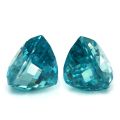 Natural Blue Zircon Matching Pair 9.66 carats