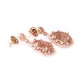 Natural Morganites 4.74 carats set in 14K Rose Gold Earrings with 0.26 carats Diamonds 