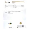 Natural Emerald 0.73 carats and Yellow Sapphire 0.72 carats set in Platinum Ring with 1.06 carats Diamonds / GIA Reports