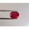 Natural Heated Ruby vivid red color oval shape 4.02 carats with GRS Report / video 