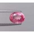 Natural Heated Padparadscha Sapphire orangy-pink color oval shape 1.60 carats