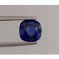 Natural Unheated Blue Sapphire deep blue color cushion shape 2.16 carats with GIA Report / video