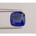 Natural Heated Blue Sapphire deep blue color cushion cut 2.90 carats with GIA Report / video