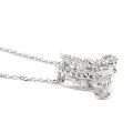Initial "M" Pendant with Diamonds 0.14 carats, 14K White Gold, 18" Chain