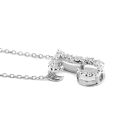 Initial "T" Pendant with Diamonds 0.11 carats, 14K White Gold, 18" Chain