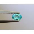 Paraiba Tourmaline green-blue color oval shape 0.31 carats with GIA Report