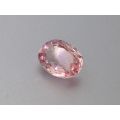 Natural Unheated Padparadscha Sapphire pastel pinkish-orange color oval shape 1.74 carats with GRS Report