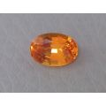 Natural Heated Orange Sapphire orange color oval shape 1.05 carats 