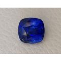 Natural Heated Blue Sapphire deep blue color cushion shape 6.49 carats with GIA Report / video