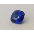 Natural Heated Blue Sapphire deep blue color cushion shape 6.49 carats with GIA Report / video