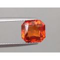 Natural Unheated Orange Sapphire reddish orange color octagon shape 3.23 carats with GIA Report / video