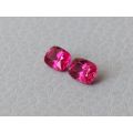 Natural Heated Ruby Pair pinkish red color cushion shape 1.24 carats