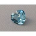 Natural Aquamarine light blue color heart shape 11.41 carats 
