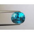 Natural Zircon blue color oval shape 11.38 carats