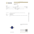 Natural Blue Sapphire 5.23 carats set in Platinum Ring with 0.75 carats Diamonds / GIA Report