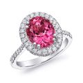 Natural Pink Spinel 3.42 carats set in 18K White Gold Ring  with 0.38 carats Diamonds / GRS Report