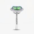 Natural Chrome Tourmaline 1.93 carats set in 14K White Gold Ring with 0.39 carats Diamonds 