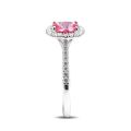 Natural Pink Spinel 0.86 carats set in 14K White Gold Ring with 0.29 carats Diamonds 