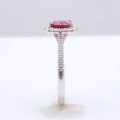 Natural Pink Spinel 1.20 carats set in 14K White Gold Ring with 0.29 carats Diamonds