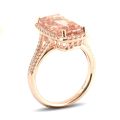 Natural Morganite 4.74 carats set in 14K Rose Gold Ring with 0.31 carats Diamonds 