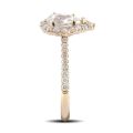Natural Rose Cut Diamond 0.91 carats set in 18K Rose Gold Ring with 0.43 carats of Accent Diamonds / IGI Report