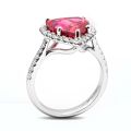 Natural Spinel 3.90 carats set in Platinum Ring with 0.40 carats  Diamonds / GRS Report