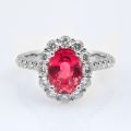 Natural Pink Spinel 2.12 carats set in Platinum Ring with 0.86 carats Diamonds 