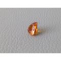 Natural Heated Orange Sapphire yellowish orange color trillion shape 3.72 carats with GIA Report