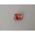 Natural  Unheated  Orange Sapphire red orange color cushion shape 3.63 carats with GIA Report