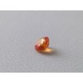 Natural Heated Orange Sapphire orange color round shape 3.48 carats with GIA Report / video