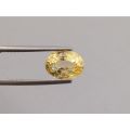 Natural Heated Yellow Sapphire yellow color oval shape 4.15 carats  - sold