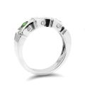 Natural Russian Demantoid Garnet 0.36 carats set in 14K White Gold Ring with 0.46 carats Diamonds 