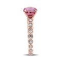 Natural Unheated Pink Sapphire 2.21 carats set in 18K Rose Gold Ring with 0.50 carats Diamonds / GIA Report 