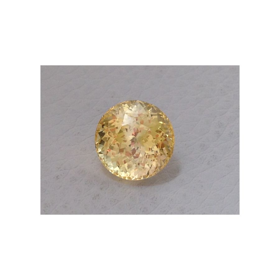 Natural Unheated Yellow Sapphire yellow color round shape 6.62 carats with GRS Report / video - sold