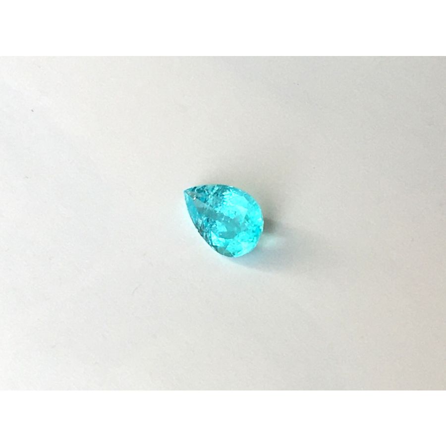 Natural Brazil Paraiba Tourmaline neon blue color pear shape 0.51 carats with AIGS Report