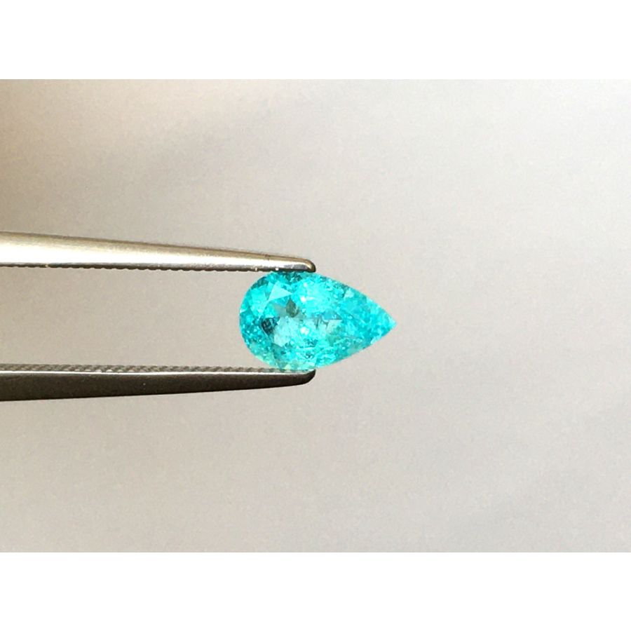 Natural Brazil Paraiba Tourmaline neon blue color pear shape 0.51 carats with AIGS Report