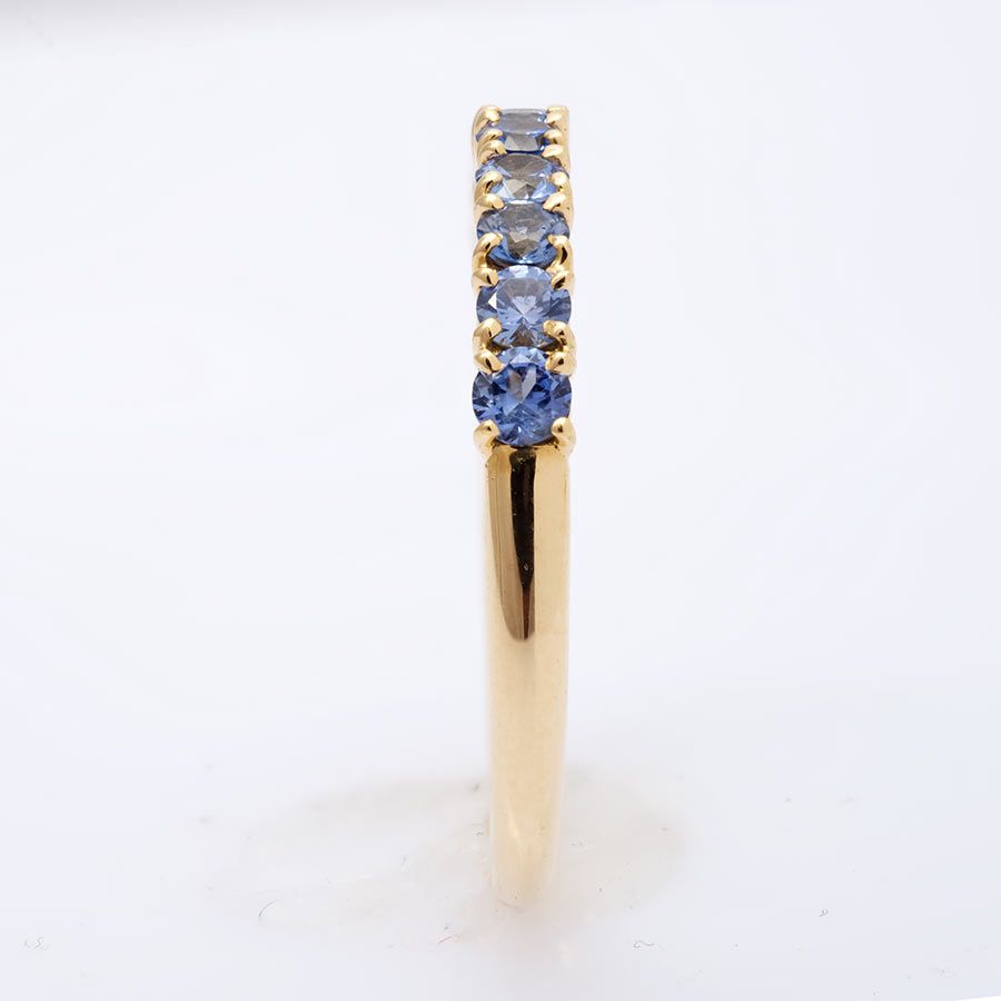 Natural Blue Sapphires 0.54 carats set in 18K Yellow Gold Ring
