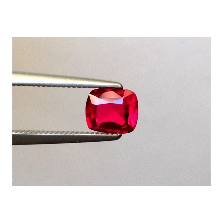 Natural Heated Ruby red color cushion shape 0.59 carats