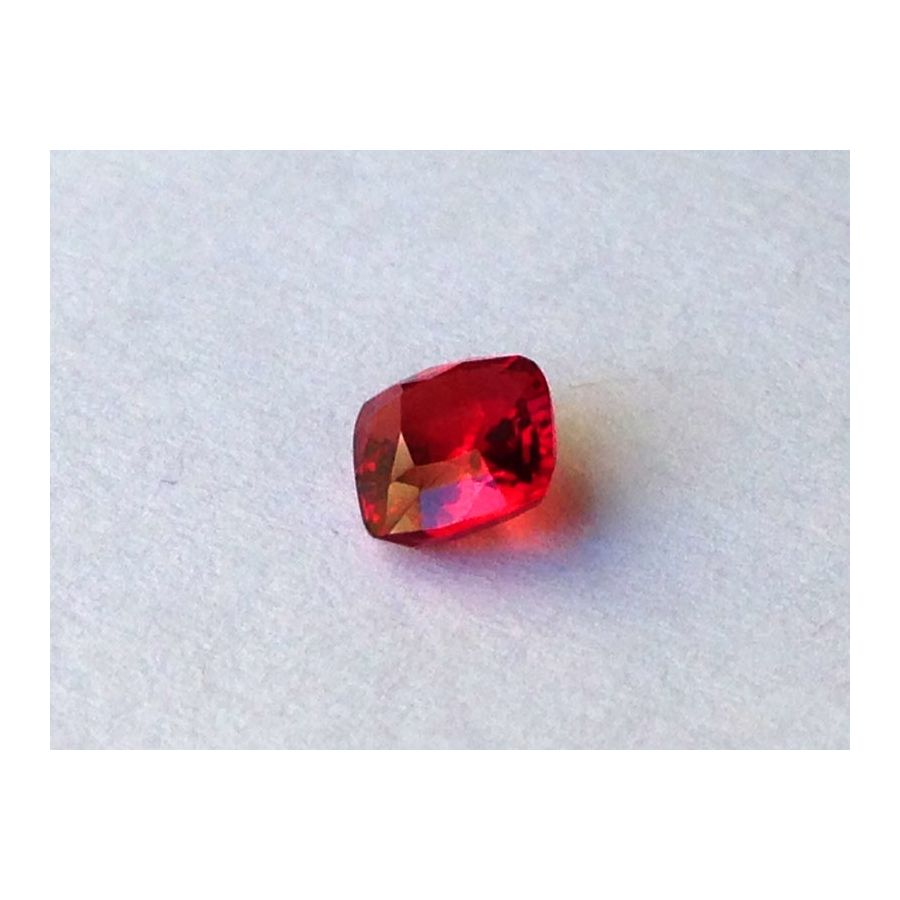 Natural Heated Ruby red color cushion shape 0.59 carats