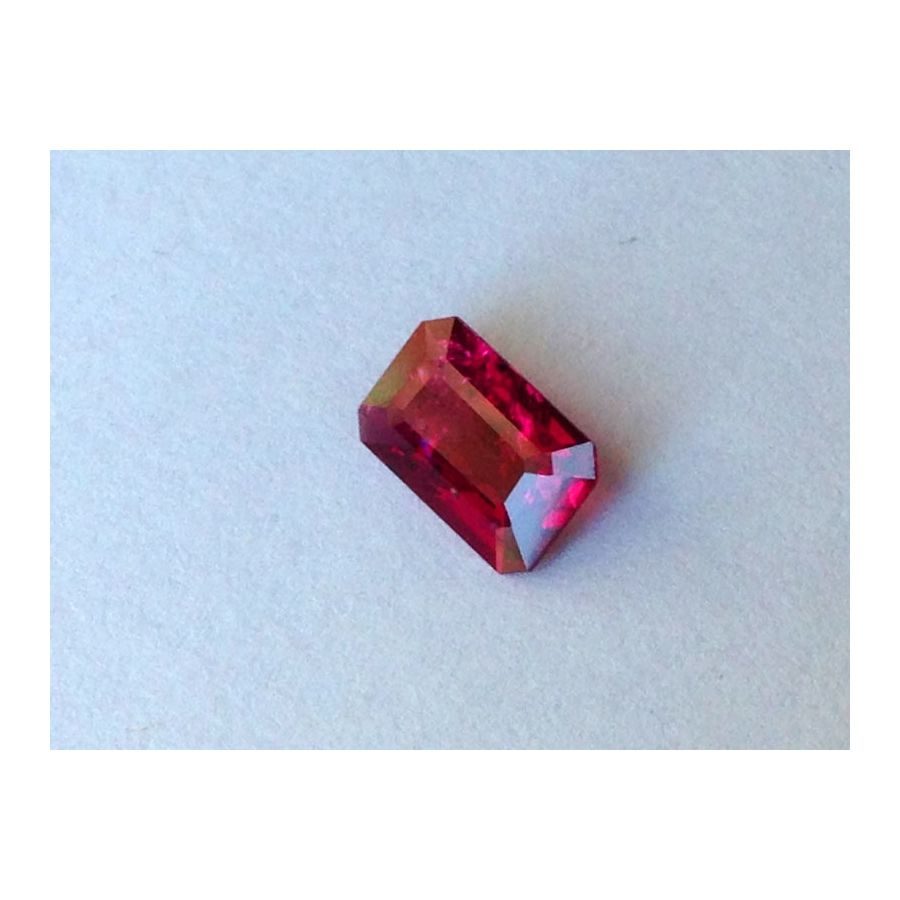 Natural Unheated Ruby purplish red color octagonal shape 0.74 carats with GIA Report
