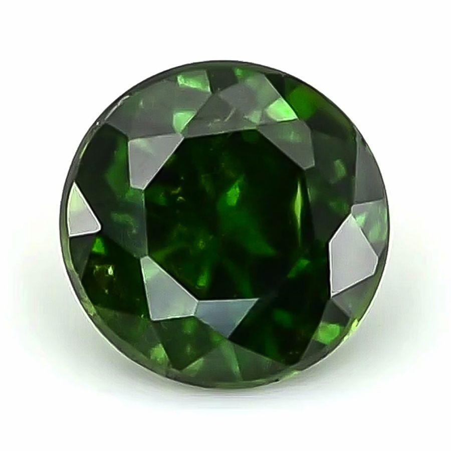 Natural Russian Demantoid Garnet with 'horse tail' inclusions 0.77 carats / GIA Report
