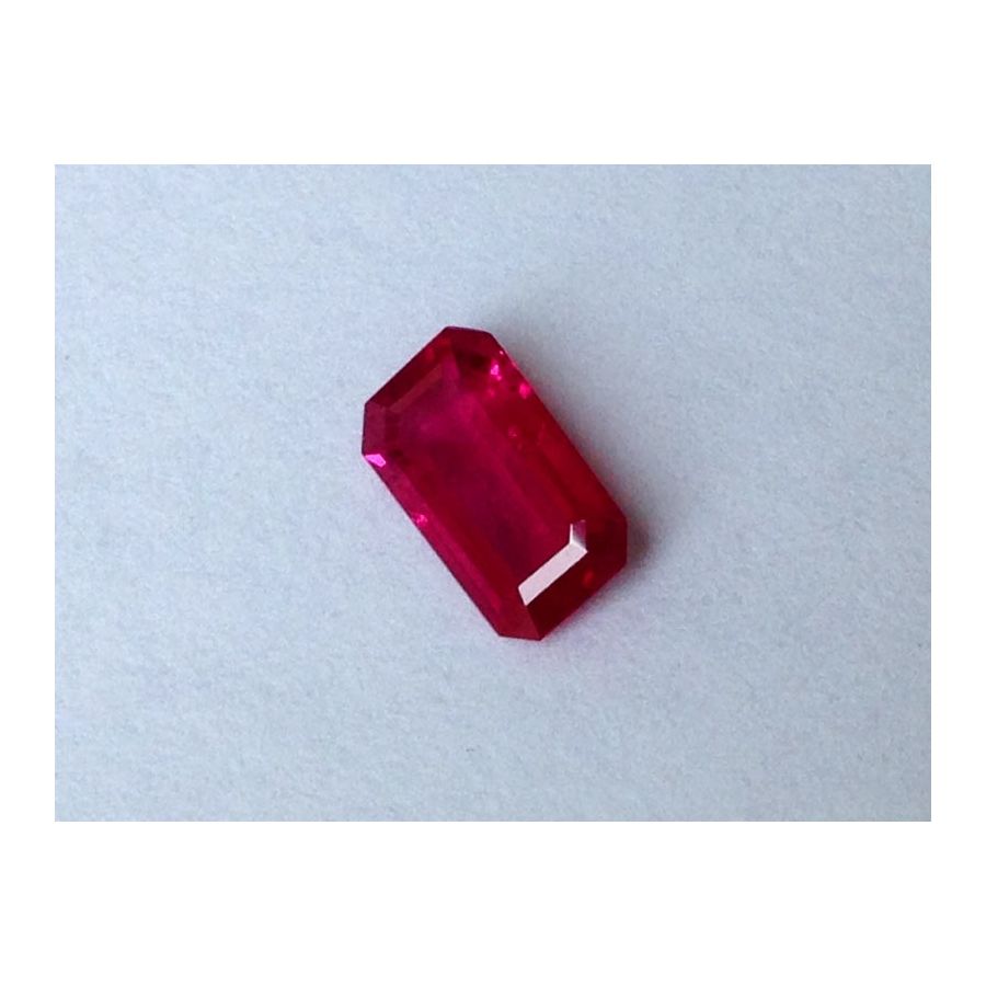 Natural Heated Burma Ruby red color octagonal shape 0.78 carats with GIA Report