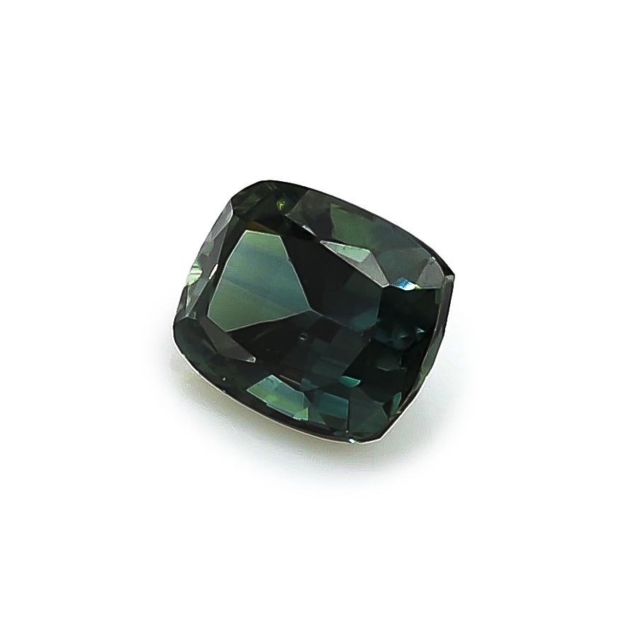 Natural Teal Blue-Green Sapphire cushion shape 0.79 carats